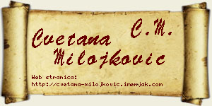 Cvetana Milojković vizit kartica